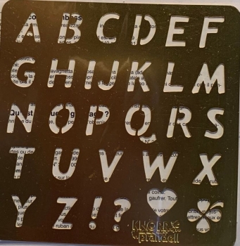 Embossing Schablone ABC
